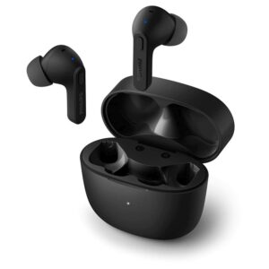 Phillips TAT2206BK True Wireless Earbud with Mic, IPX4 Water Protection (Black)