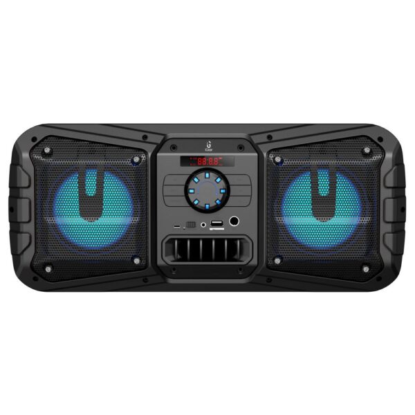 iGear iG-953 Limo 10 Watts Bluetooth Party Speaker with FM Radio, AUX, TF/SD Card, LED Light, Mic Support (Black)